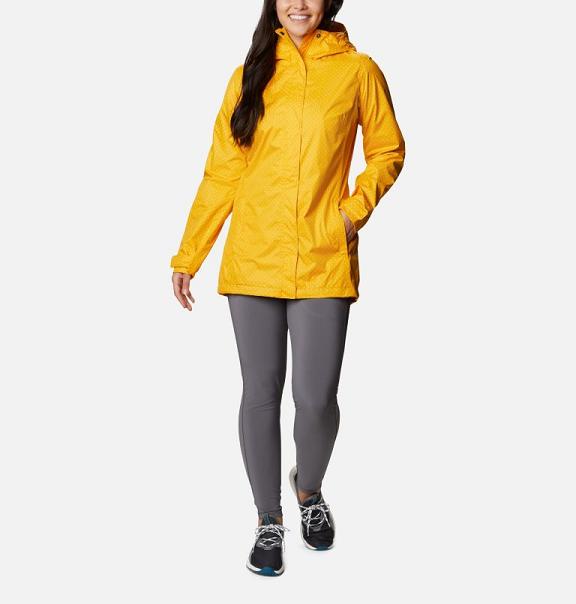 Columbia Splash A Little II Rain Jacket Yellow For Women's NZ20716 New Zealand